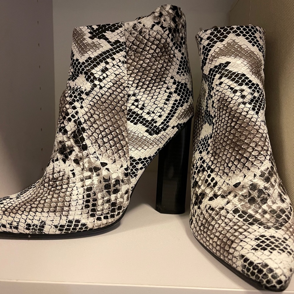 Snakeskin Booties